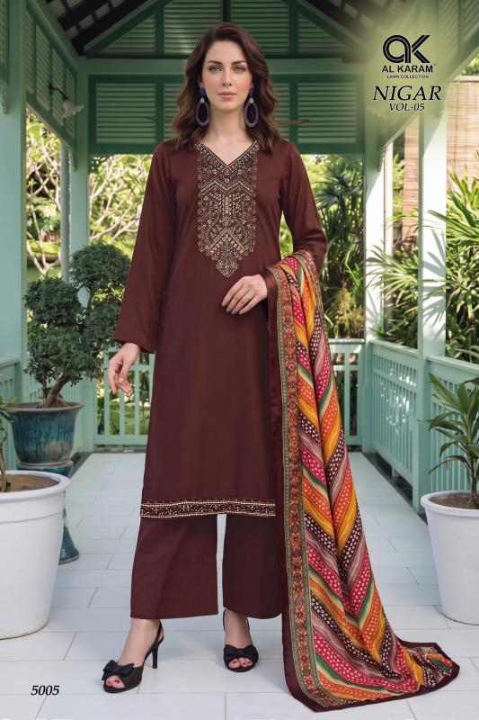 Al karam nigar vol 5 dress materials wholesale
